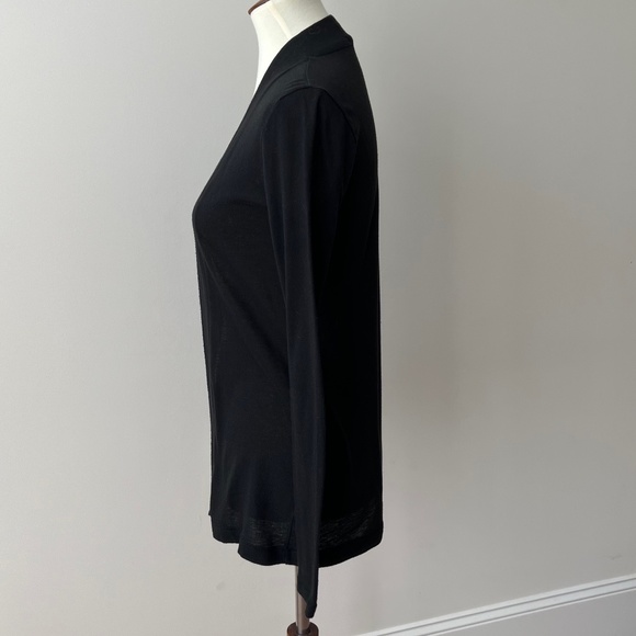 J.Crew XS Black Open Front Cotton Sweater/Cardigan Cotton/Polyester Blend - Picture 3 of 12